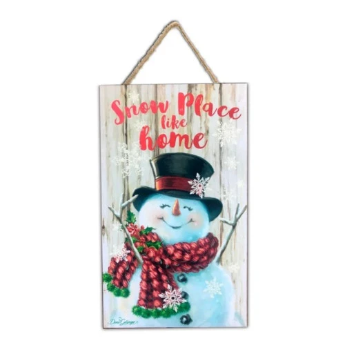 Christmas Central White And Red Snowman Printed Rectangular Christmas Wall Sign With Rope Hanger 10" X 6" 1 Christmas Central White And Red Snowman Printed Rectangular Christmas Wall Sign With Rope Hanger 10" X 6"