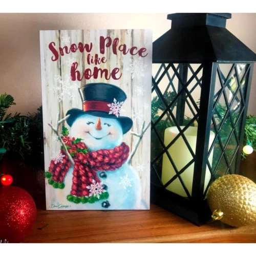 Christmas Central White And Red Snowman Printed Rectangular Christmas Wall Sign With Rope Hanger 10" X 6" 2 Christmas Central White And Red Snowman Printed Rectangular Christmas Wall Sign With Rope Hanger 10" X 6" - Image 2