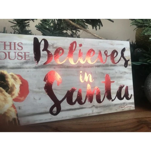 Christmas Central Red And White Santa Printed Rectangular Christmas Wall Sign With Rope Hanger 4" X 10" 2 Christmas Central Red And White Santa Printed Rectangular Christmas Wall Sign With Rope Hanger 4" X 10" - Image 2