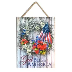 Christmas Central White And Blue "God Bless America" Printed Rectangular Wall Sign With Rope Hanger 10" X 7.5" 9 Christmas Central White And Blue "God Bless America" Printed Rectangular Wall Sign With Rope Hanger 10" X 7.5" -Christmas Central Sales Store dglow a1007 2 76030.1665581512