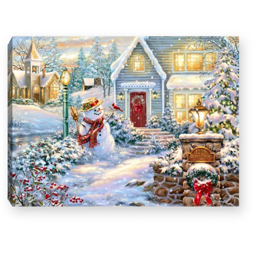 Christmas Central 8" White And Gold Silent Night Lane Snowman Lighted Tabletop Decor 1 Christmas Central 8" White And Gold Silent Night Lane Snowman Lighted Tabletop Decor