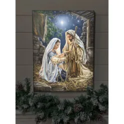 Christmas Central 24" X 18" Beige And White Holy Family Back-lit Wall Art With Remote Control -Christmas Central Sales Store dglow glow1804 03 40363.1599873102