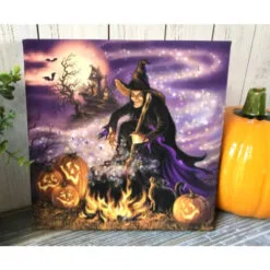 Christmas Central Purple And Black All Hallow's Eve Pizazz Print Framed Halloween Wall Decor 10" X 10" -Christmas Central Sales Store dglow p1711 4 98664.1587644031