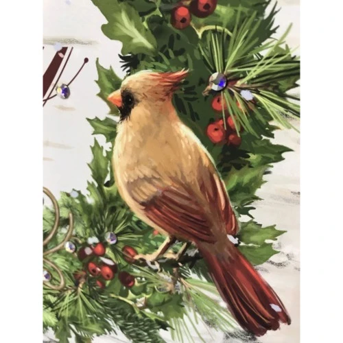 Christmas Central Green And Red Winter Wreath Pizazz Print Framed Wall Decor 10" X 10" 3 Christmas Central Green And Red Winter Wreath Pizazz Print Framed Wall Decor 10" X 10" - Image 3