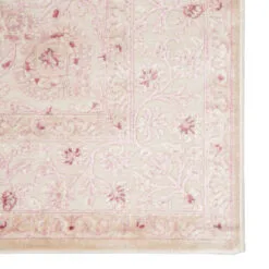 Christmas Central 2.5' X 8' Pink And White Contemporary Rectangular Area Throw Rug Runner -Christmas Central Sales Store djri rug139836 4 67930.1587644008