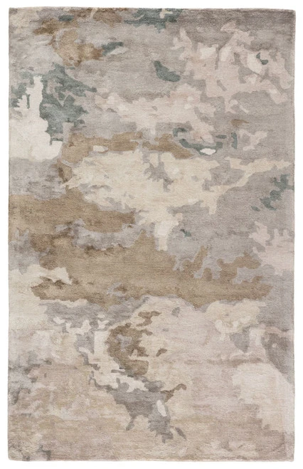 Christmas Central 8' X 10' Gray And Taupe Brown Hand Tufted Viscose And Cotton Area Throw Rug 1 Christmas Central 8' X 10' Gray And Taupe Brown Hand Tufted Viscose And Cotton Area Throw Rug