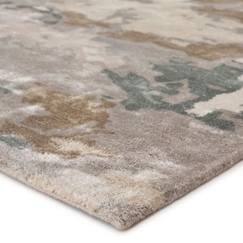 Christmas Central 8' X 10' Gray And Taupe Brown Hand Tufted Viscose And Cotton Area Throw Rug 2 Christmas Central 8' X 10' Gray And Taupe Brown Hand Tufted Viscose And Cotton Area Throw Rug - Image 2