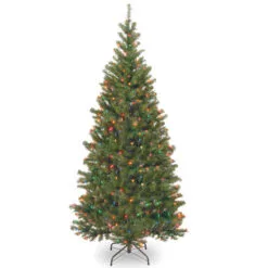 Christmas Central 7.5' Pre-Lit Aspen Spruce Artificial Christmas Tree - Multi-Color Lights