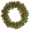 Christmas Central Pre-Lit Crestwood Spruce Artificial Christmas Wreath, 36-Inch, Clear Lights