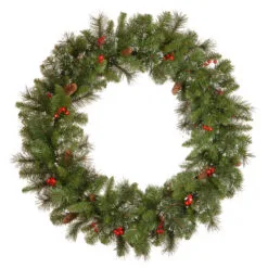 Christmas Central Crestwood Spruce Artificial Christmas Wreath - 36-Inch, Unlit