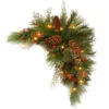 Christmas Central 30" Pre-Lit Green And Brown Artificial Pine Christmas Swag - LED Lights