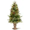 Christmas Central 4' Pre-lit Potted Colonial Entrance Artificial Christmas Tree, Clear Lights