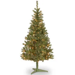Christmas Central 6’ Pre-Lit Canadian Grande Fir Artificial Christmas Tree – Clear Lights