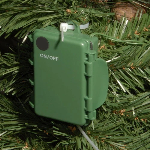 Christmas Central 36" Pre-lit Crestwood Spruce Mailbox Cover With Silver Bristle, Warm White LED Lights 4 Christmas Central 36" Pre-lit Crestwood Spruce Mailbox Cover With Silver Bristle, Warm White LED Lights - Image 4