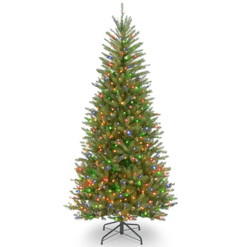 Christmas Central 7.5’ Pre-lit Dunhill Fir Slim Artificial Christmas Tree – Multicolor Lights 1 Christmas Central 7.5’ Pre-lit Dunhill Fir Slim Artificial Christmas Tree – Multicolor Lights