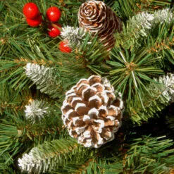 Christmas Central Frosted Pinecones And Berry Artificial Christmas Wreath, 24-Inch, Unlit -Christmas Central Sales Store dnat frb 24w 1 3 35177.1631812959