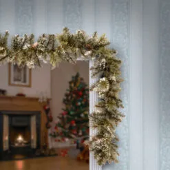 Christmas Central 6' X 10" Glittery Bristle Pine Artificial Christmas Garland, Unlit -Christmas Central Sales Store dnat gb1 50 6a 1 3 13215.1670490059
