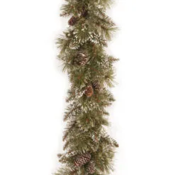 Christmas Central 6' X 10" Glittery Bristle Pine Artificial Christmas Garland, Unlit -Christmas Central Sales Store dnat gb1 50 6a 1 4 51585.1670490059