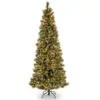 Christmas Central 7.5’ Pre-Lit Glittery Bristle Pine Artificial Christmas Tree, Clear Lights