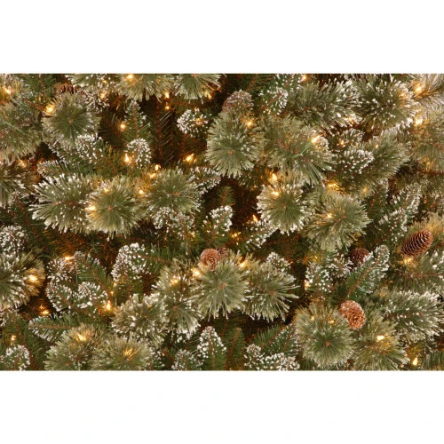 Christmas Central 7.5’ Pre-Lit Glittery Bristle Pine Artificial Christmas Tree, Clear Lights 5 Christmas Central 7.5’ Pre-Lit Glittery Bristle Pine Artificial Christmas Tree, Clear Lights - Image 5