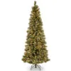 Christmas Central 6.5’ Pre-Lit Glittery Bristle Artificial Christmas Tree, White LED Lights