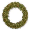 Christmas Central Pre-Lit Garwood Spruce Artificial Christmas Wreath, 48-Inch, Warm White LED Lights