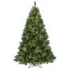 Christmas Central 7.5’ Pre-Lit Hamburg Pine Artificial Christmas Tree, Clear Lights