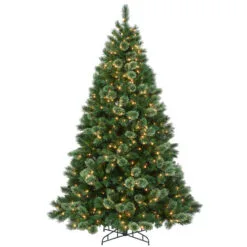 Christmas Central 7.5β Pre-Lit Hamburg Pine Artificial Christmas Tree, Clear Lights