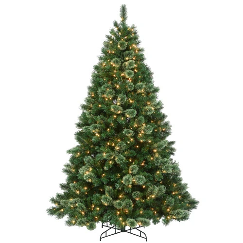 Christmas Central 7.5’ Pre-Lit Hamburg Pine Artificial Christmas Tree, Clear Lights 1 Christmas Central 7.5’ Pre-Lit Hamburg Pine Artificial Christmas Tree, Clear Lights