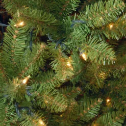 Christmas Central 6.5’ Pre-lit Pencil Kingswood Fir Artificial Christmas Tree, Clear Lights -Christmas Central Sales Store dnat kw7 300 65 4 11759.1670489440