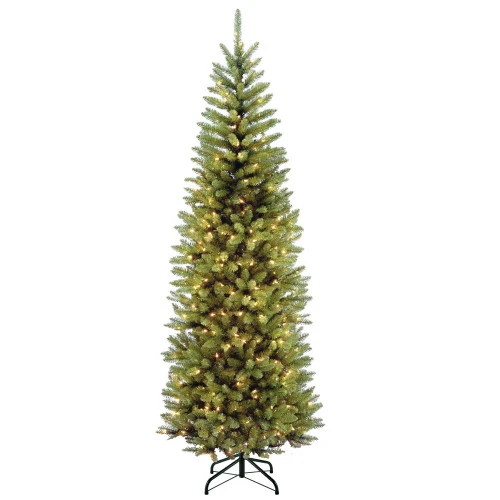 Christmas Central 7.5’ Pre-lit Kingswood Fir Slim Artificial Christmas Tree, Clear Lights 1 Christmas Central 7.5’ Pre-lit Kingswood Fir Slim Artificial Christmas Tree, Clear Lights