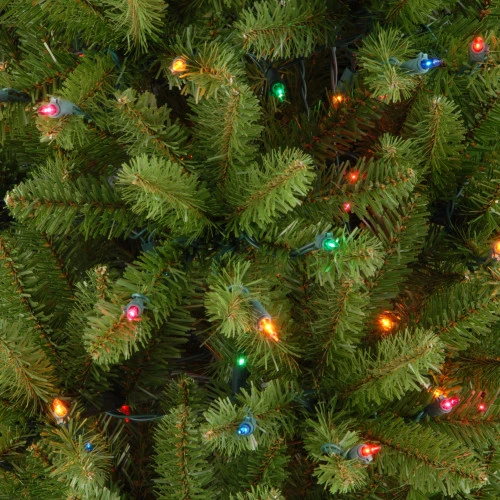 Christmas Central 7’ Pre-lit Kingswood Fir Pencil Artificial Christmas Tree, Multicolor Lights 3 Christmas Central 7’ Pre-lit Kingswood Fir Pencil Artificial Christmas Tree, Multicolor Lights - Image 3