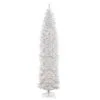 Christmas Central 12' Pre-Lit Slim White Kingswood Fir Artificial Christmas Tree, Clear Lights