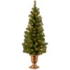 Christmas Central 4’ Pre-Lit Potted Montclair Spruce Artificial Christmas Tree, Clear Lights