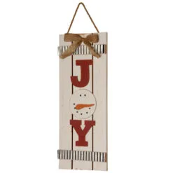 Christmas Central 17.75" "JOY" Rectangular Christmas Wall Art Decoration