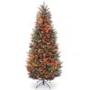 Christmas Central 7’ Pre-Lit Slim Natural Fraser Artificial Christmas Tree, Multicolor Lights