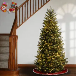 Christmas Central 9' Pre-Lit Natural Fraser Slim Fir Artificial Christmas Tree – Clear Lights -Christmas Central Sales Store dnat naffslh1 90lo 3 97868.1670489776