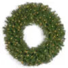 Christmas Central Pre-Lit Norwood Fir Artificial Christmas Wreath, 36-Inch, Clear Lights