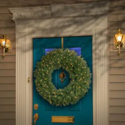 Christmas Central Pre-Lit Norwood Fir Artificial Christmas Wreath, 36-Inch, Clear Lights -Christmas Central Sales Store dnat nf 36wlo 1 3 32954.1696090147