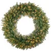 Christmas Central Pre-Lit Norwood Fir Artificial Christmas Wreath, 42-Inch, Clear Lights