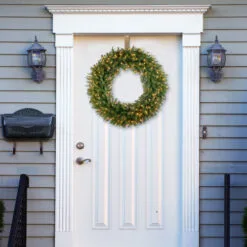 Christmas Central Pre-Lit Norwood Fir Artificial Christmas Wreath, 42-Inch, Clear Lights -Christmas Central Sales Store dnat nf 42wlo 1 3 88285.1689950455