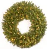 Christmas Central Pre-Lit Norwood Fir Artificial Christmas Wreath, 30-Inch, White LED Lights