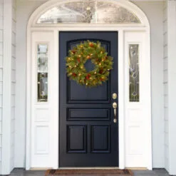 Christmas Central Pre-Lit Noelle Artificial Christmas Wreath, 24-Inch, White LED Lights 5 Christmas Central Pre-Lit Noelle Artificial Christmas Wreath, 24-Inch, White LED Lights -Christmas Central Sales Store dnat nl13 300l 24wb1 3 64342.1665520820