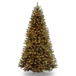 Christmas Central 9’ Pre-lit Full North Valley Spruce Artificial Christmas Tree, Clear Lights
