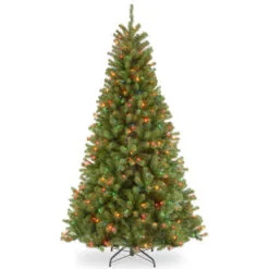 Christmas Central 6.5β Pre-lit North Valley Spruce Artificial Christmas Tree, Multicolor Lights