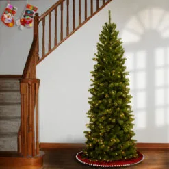 Christmas Central 6’ Pre-lit Pencil North Valley Spruce Artificial Christmas Tree, Clear Lights -Christmas Central Sales Store dnat nrv7 358 60 4 04474.1663340874