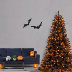 Christmas Central 6.5’ Pre-Lit North Valley Black Spruce Artificial Christmas Tree - Orange Lights -Christmas Central Sales Store dnat nrvk7 363 65 3 44364.1665347956