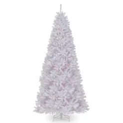 Christmas Central 12’ Pre-Lit Medium White North Valley Spruce Artificial Christmas Tree, Clear Lights