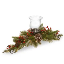 Christmas Central 30" Battery Operated LED Lighted Christmas Candle Holder And Centerpiece