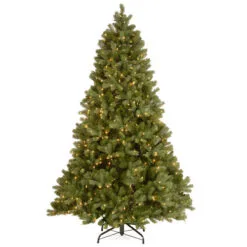 Christmas Central 7.5β Pre-Lit Full Downswept Douglas Fir Artificial Christmas Tree, White Lights